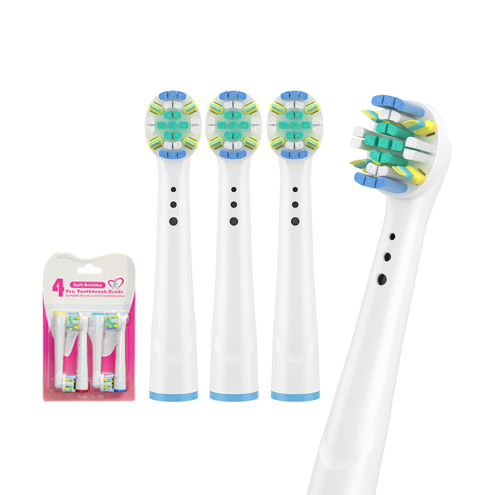 img of Rounded DuPont Nylon Bristle Deep Cleaning Brush Head Replaceable Vibrating Electric Toothbrush Head