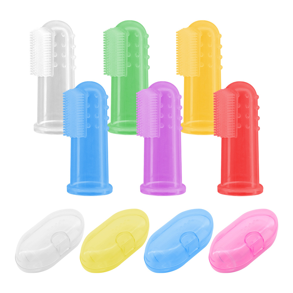 img of Baby Toddles Thumb Tooth Brush Food Grade Soft Silicone Finger Toothbrush