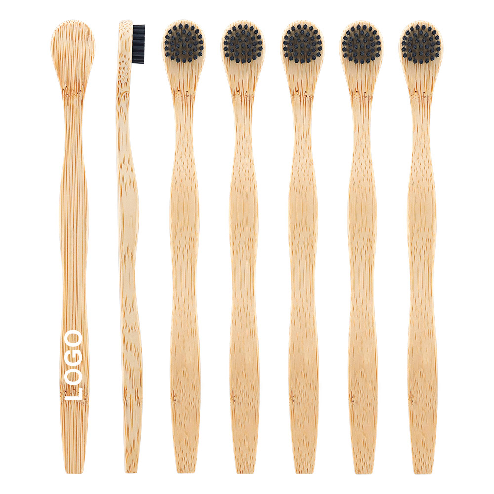 img of Wholesale Customized Bamboo Toothbrush with Round Head Tongue Brush