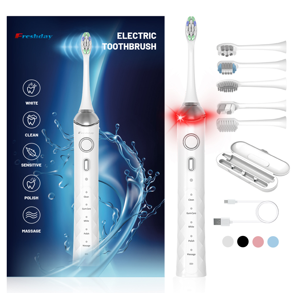 img of Customized Adult Rechargeable Ultrasonic Electric Toothbrush with Pressure Sensor
