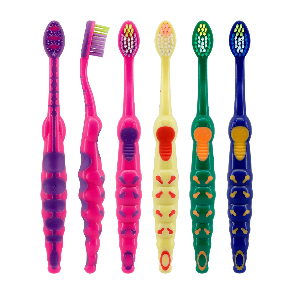 img of Wholesale Kids Ergonomic Toothbrush with Tongue Cleaner Dots