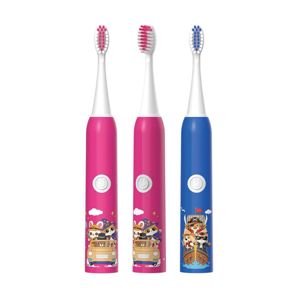 img of Slim Kids Battery Toothbrush with Cartoon Printing OEM Manufacturer