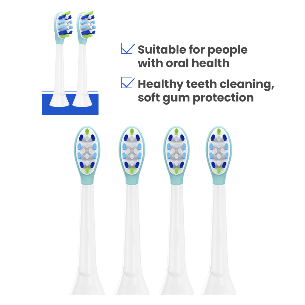 Private Label Packaged Brush Head Replacement 4 Count Hygienic Covers