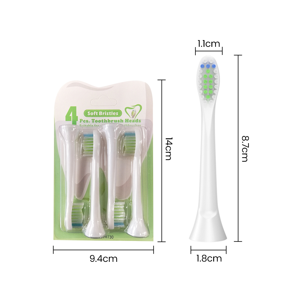 Medium Soft Bristles Protective Clean Replacement Toothbrush Heads Supplier