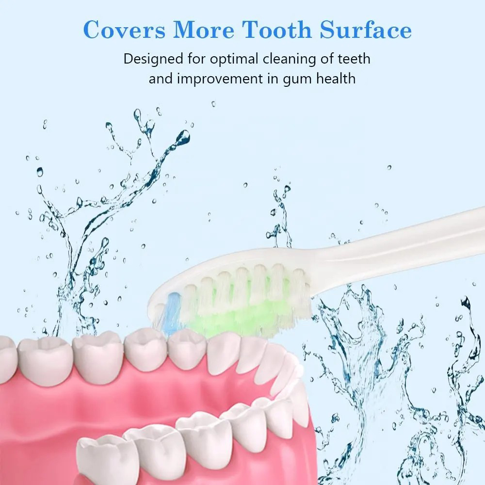 Medium Soft Bristles Protective Clean Replacement Toothbrush Heads Supplier