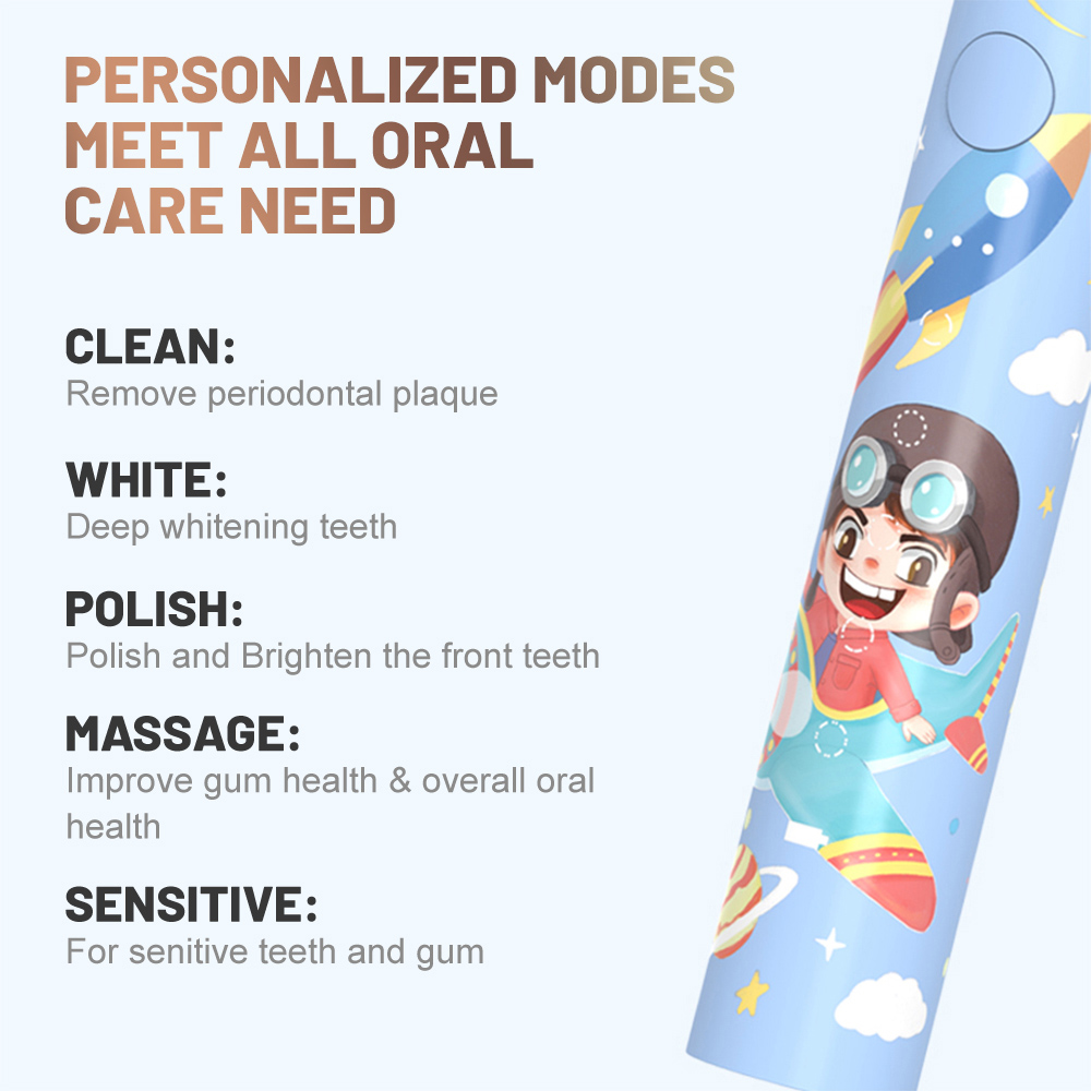 Wholesale Kids USB Rechargeable Smart Sonic Electric Toothbrush