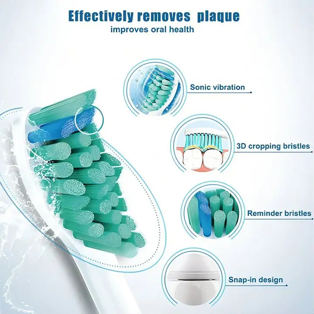 Factory Sale Sonic Electric Toothbrush Soft Bristle Replacement Brush Heads