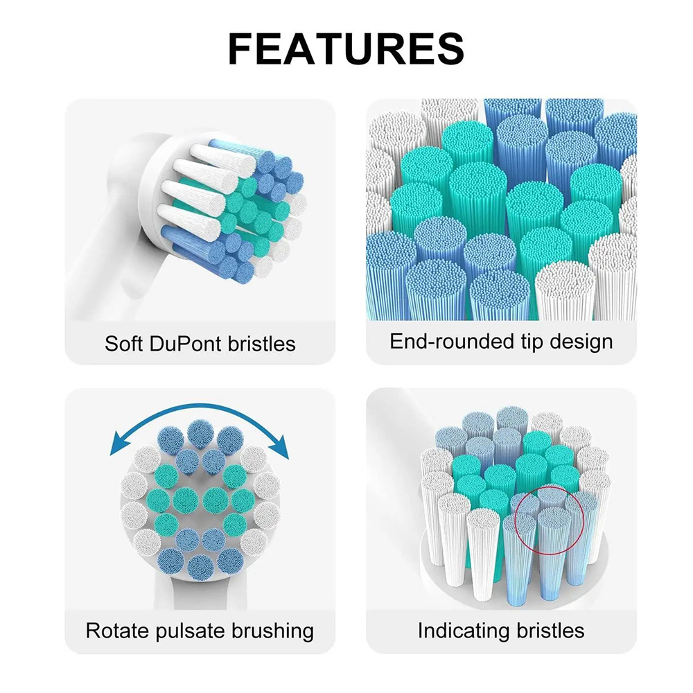 Wholesale Plaque Control Round Electric Toothbrush Head Refills Generic