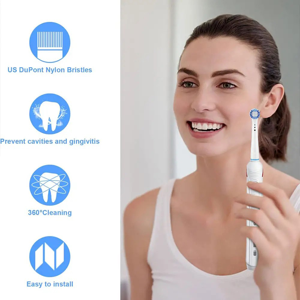 OEM Acceptable Deep and Precise Cleaning 4 Count Replacement Electric Toothbrush Head