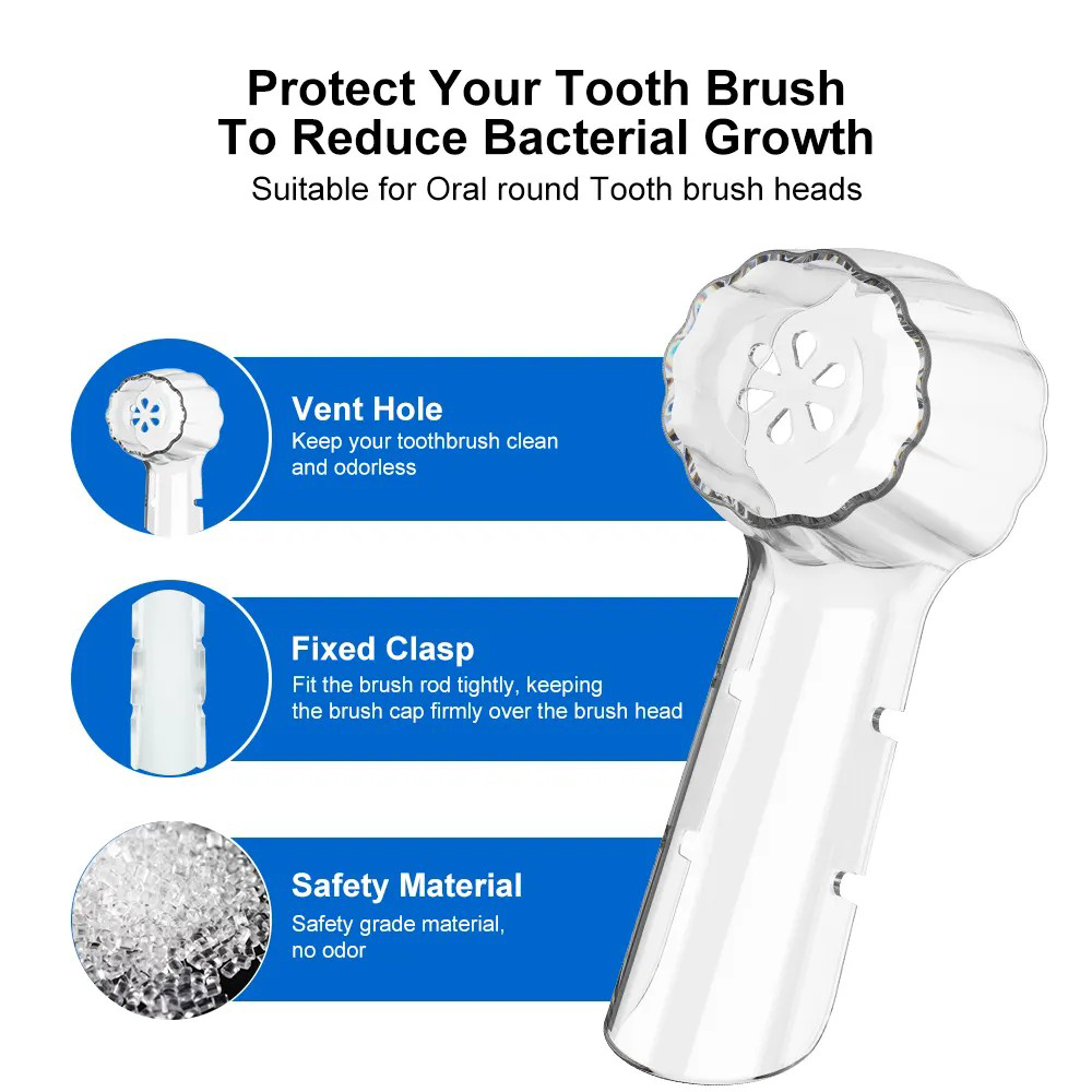 Factory Wholesale Dust Proof Vibrating Toothbrush Head Protective Covers