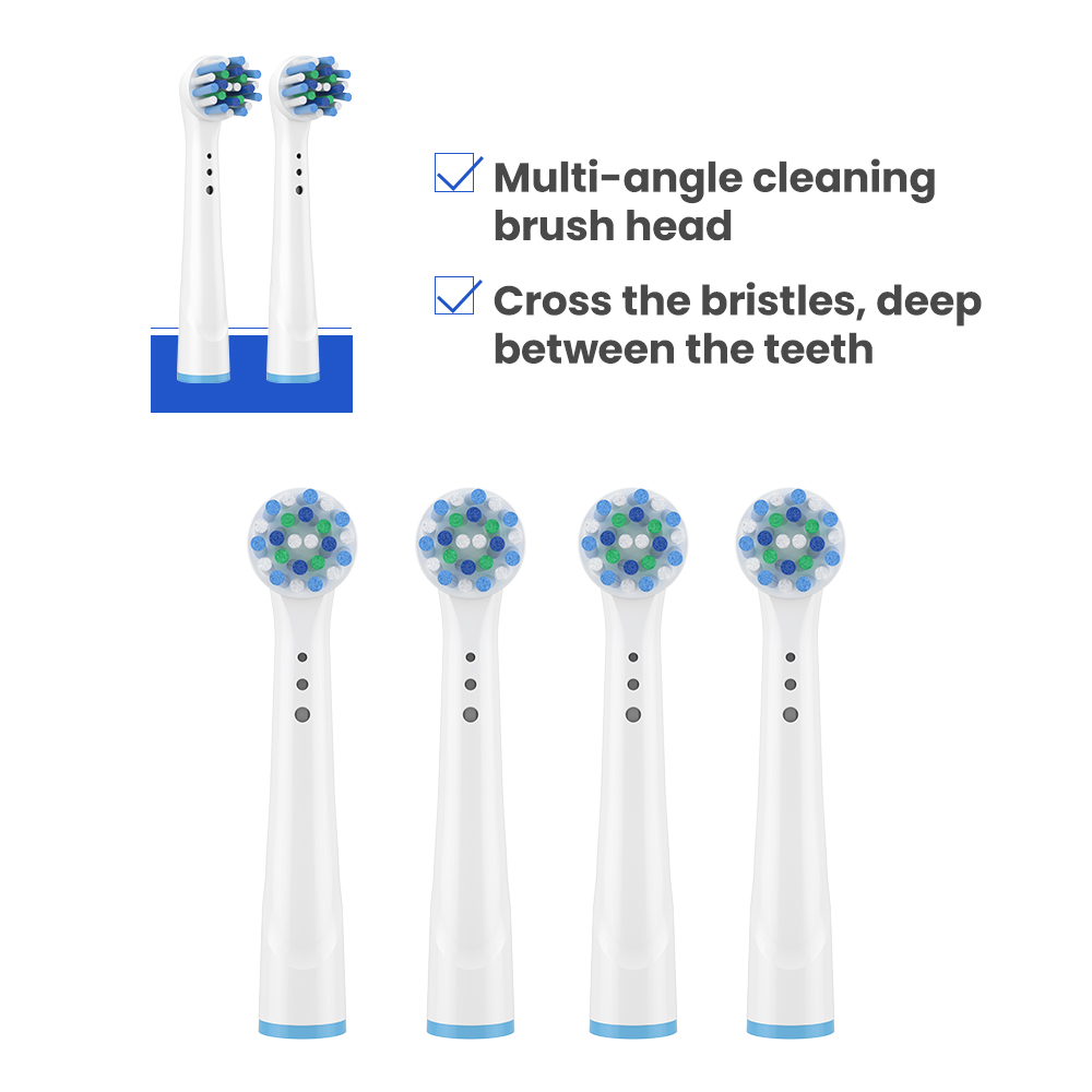 Customizable Replacement Electric Toothbrush Heads with Dupont Nylon Bristles