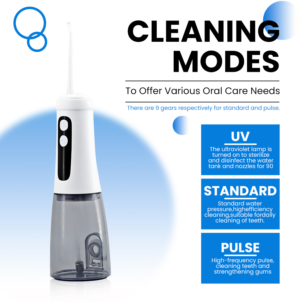Wholesale Cordless Handheld Portable Electric Dental Water Flosser with 4 Nozzles