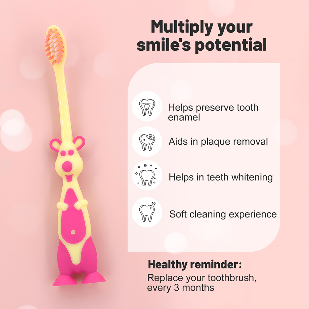 Full OEM/ODM Customization Animal Shaped Kids Toothbrush