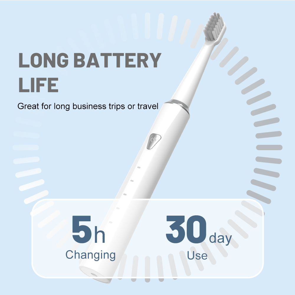 Rechargeable IPX7 Waterproof Portable Smart Electric Toothbrush