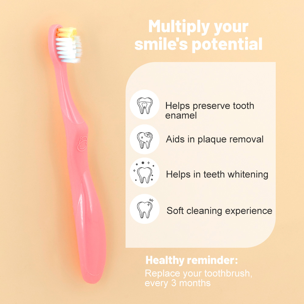 Custom Soft Bristle Kids Toothbrush BPA Free Ergonomic