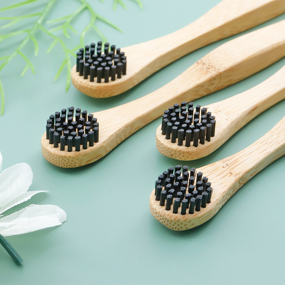 Wholesale Customized Bamboo Toothbrush with Round Head Tongue Brush