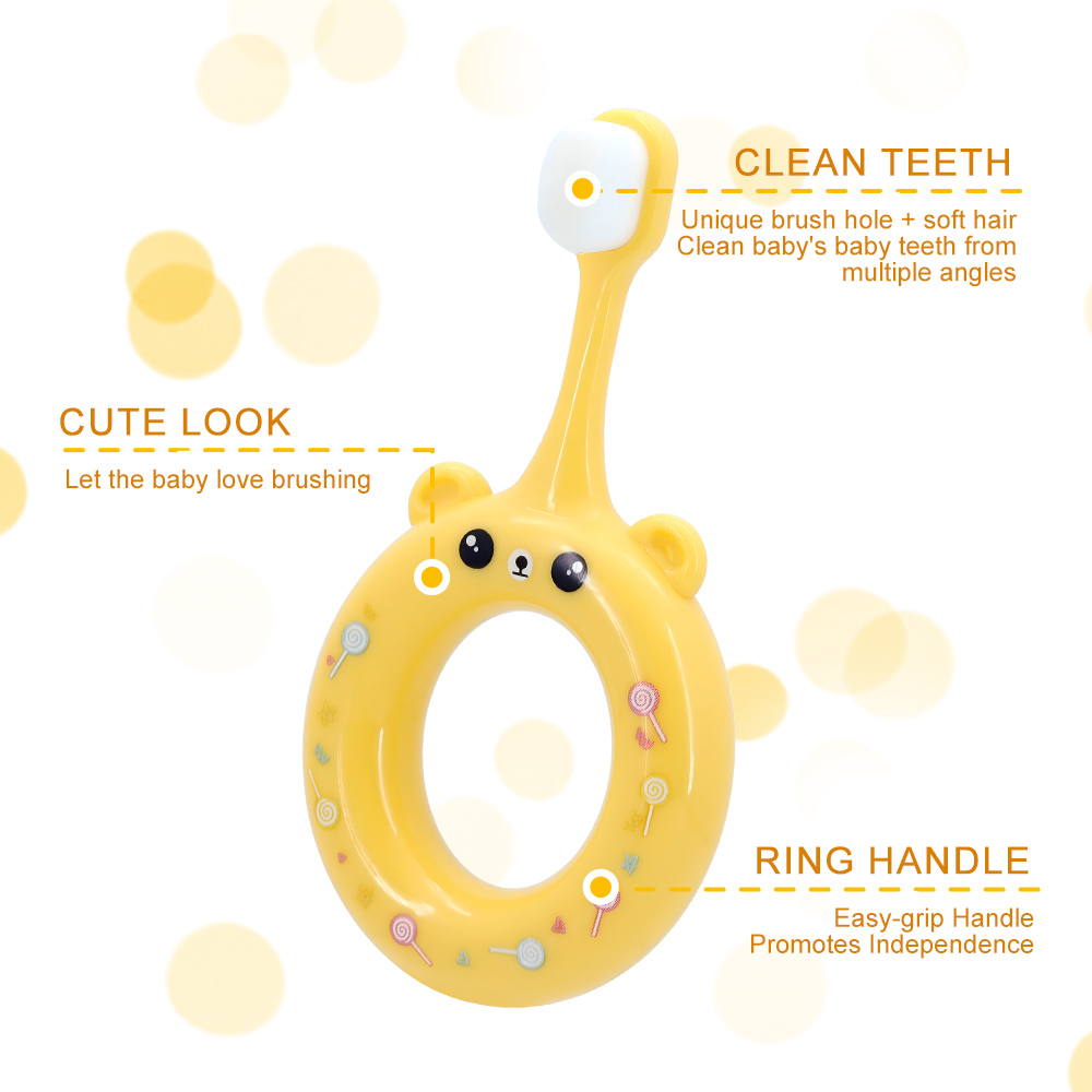 OEM ODM Customize Cute Round Grip Kids Super Soft Bristles Toothbrush