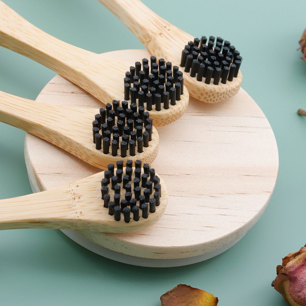 Wholesale Customized Bamboo Toothbrush with Round Head Tongue Brush
