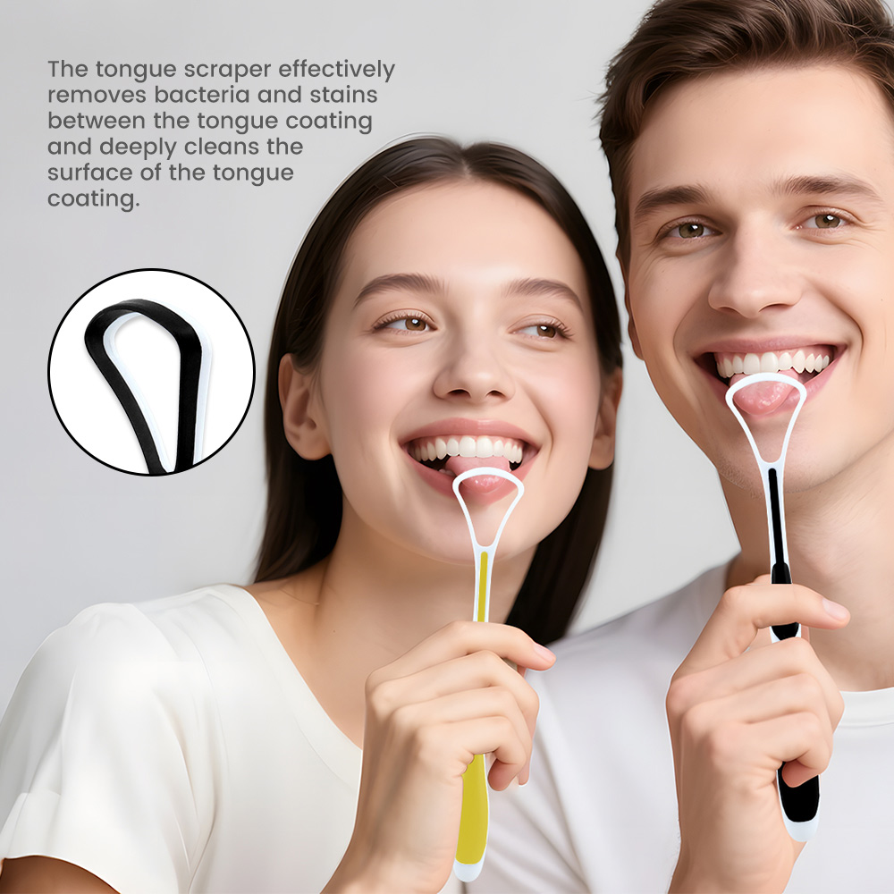 Factory Direct Sale Portable Eco-Friendly Plastic Tongue Scraper