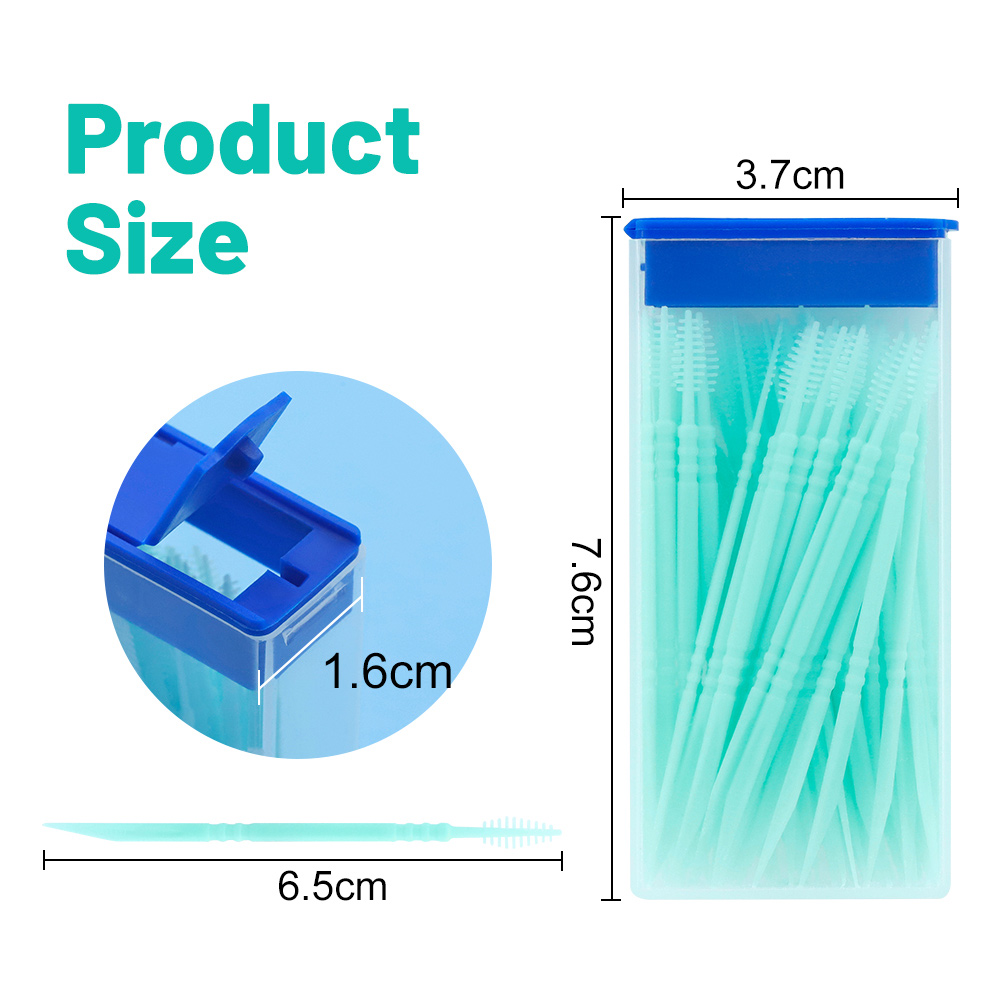 OEM 2-in-1 Silicone Interdental Brush with Dental Floss Pick Manufacturer