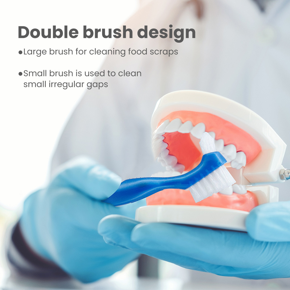 Professional False Teeth Cleaning Brush Denture Brushes Wholesale