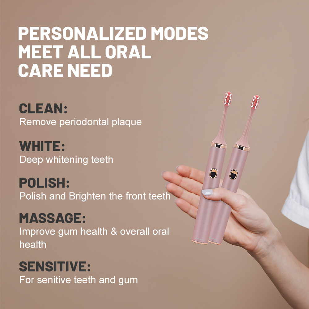 Private Label Adult Portable Waterproof Rechargeable Sonic Electric Toothbrush