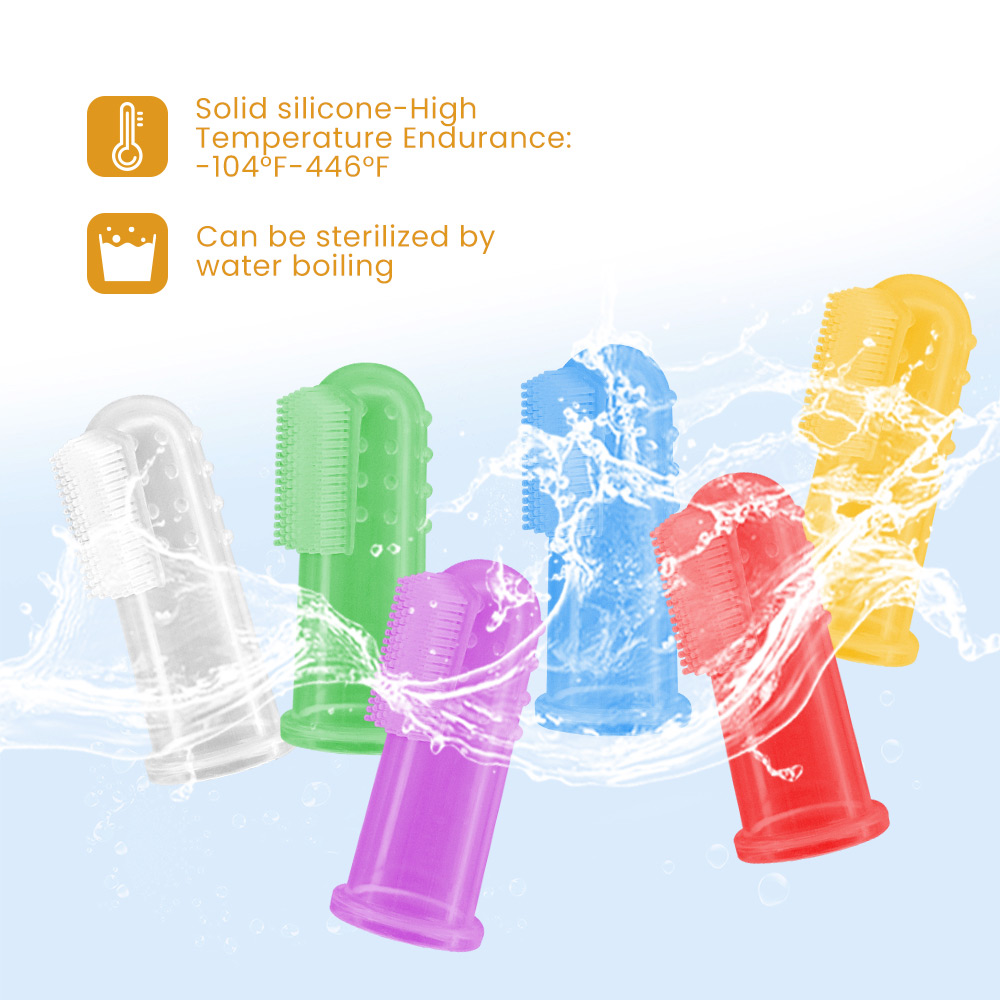 Baby Toddles Thumb Tooth Brush Food Grade Soft Silicone Finger Toothbrush