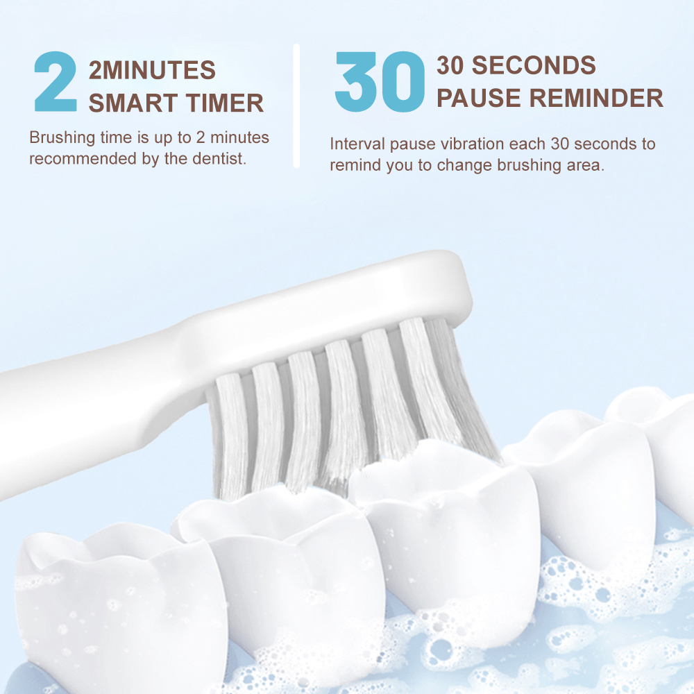 Rechargeable IPX7 Waterproof Portable Smart Electric Toothbrush