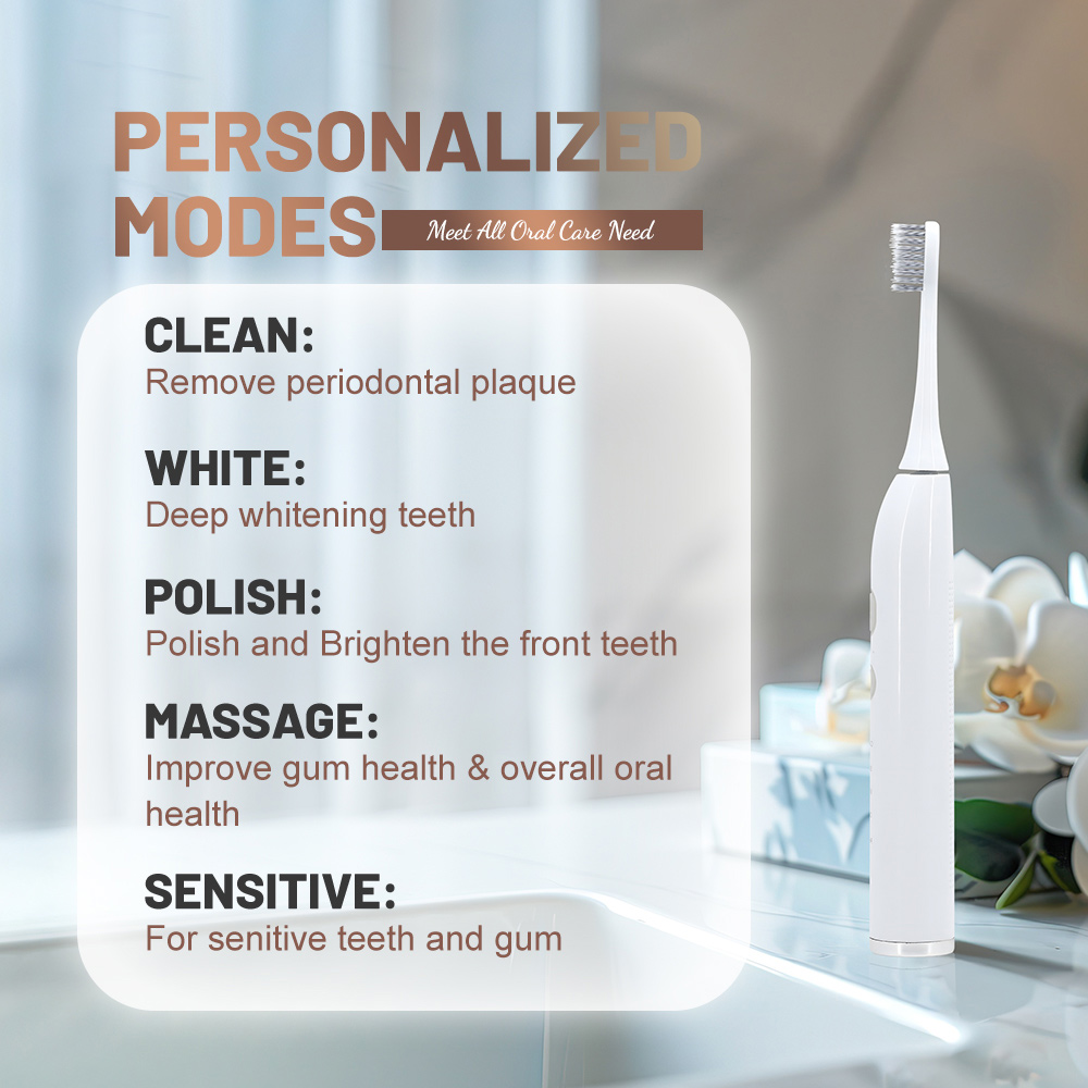 Wholesale Intelligent Antibacterial Sonic Electric Toothbrush For Adult