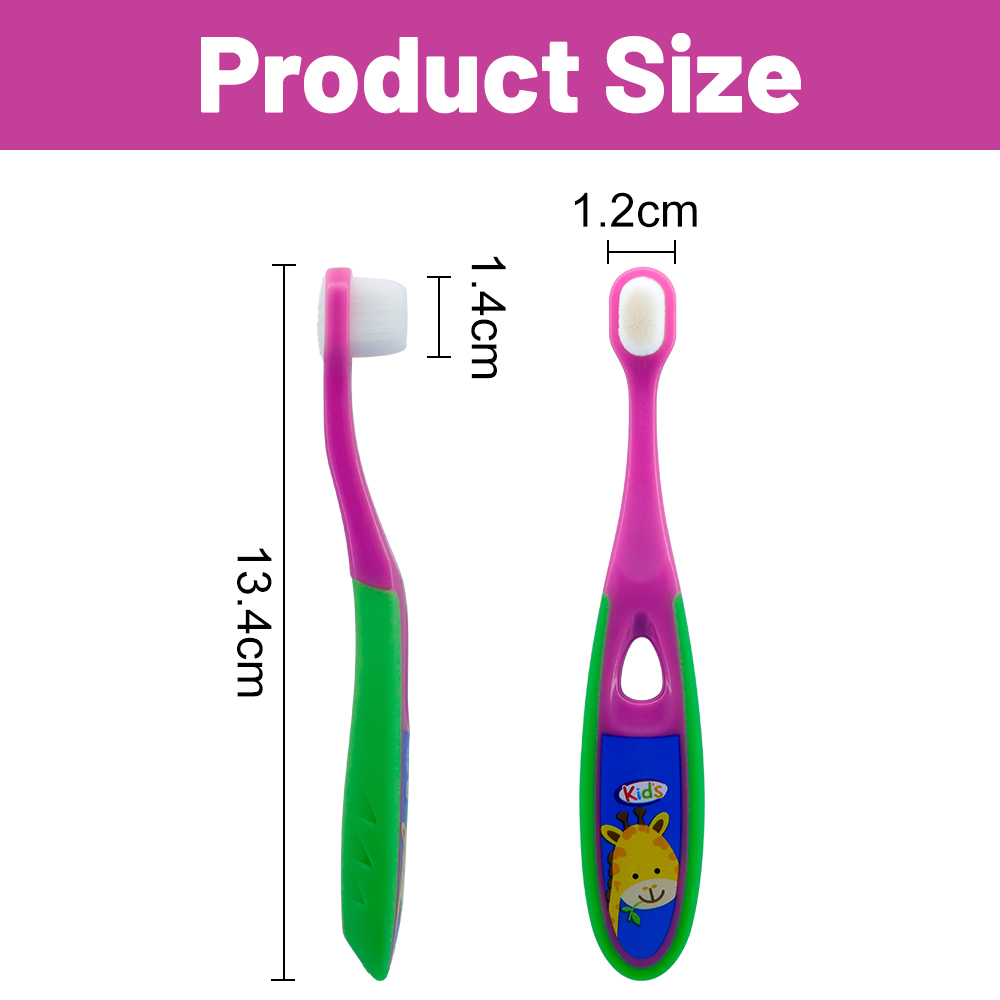 Wholesale Kids Ultra Soft Micro Nano Bristle Toothbrush with Tongue Cleaner
