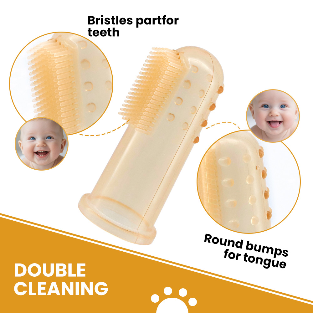 Baby Toddles Thumb Tooth Brush Food Grade Soft Silicone Finger Toothbrush