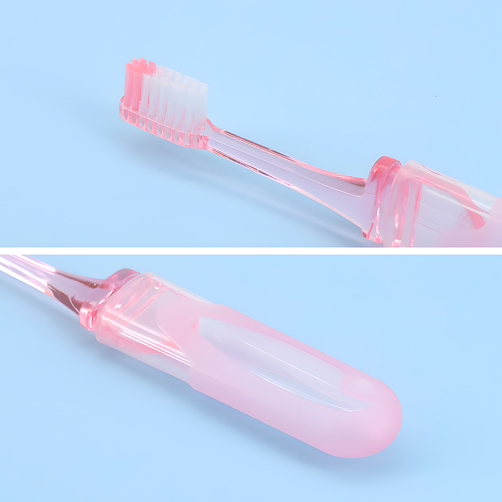 Wholesale Portable Folding Travel Toothbrush with Detachable Case Handle