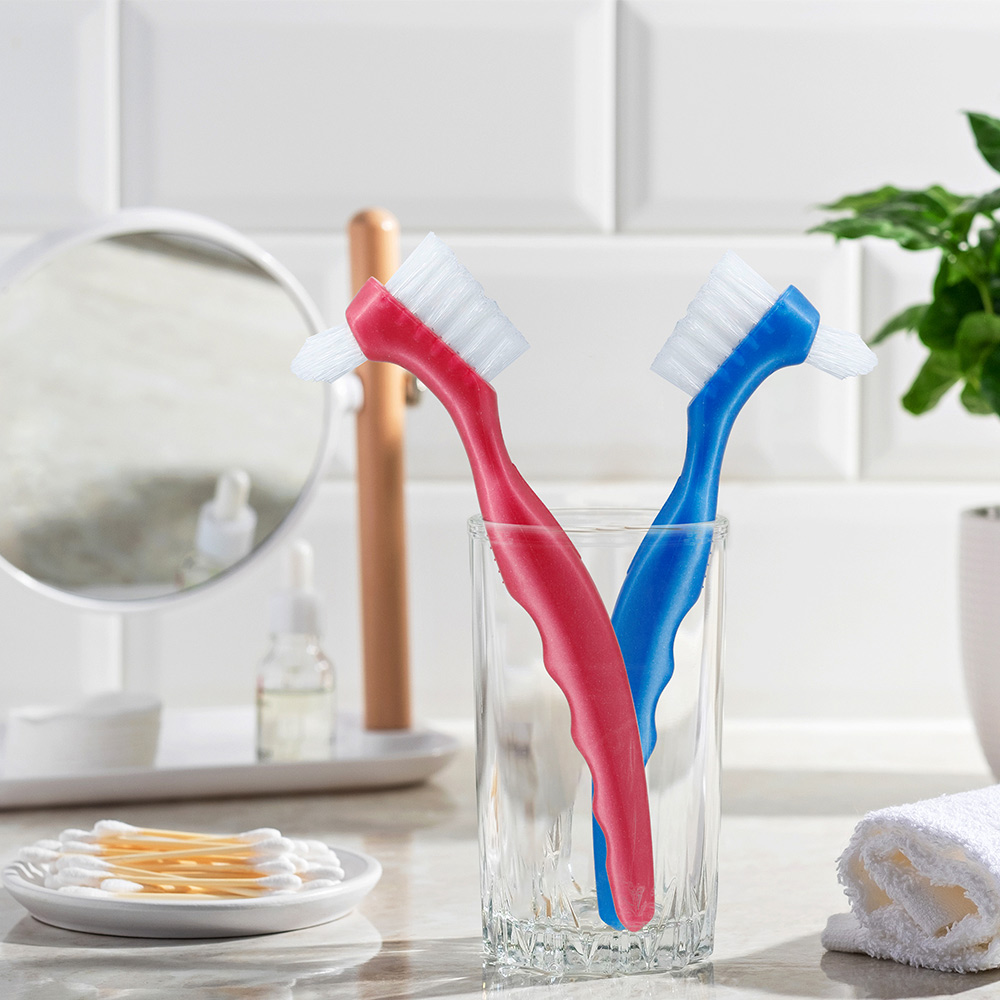 Professional False Teeth Cleaning Brush Denture Brushes Wholesale
