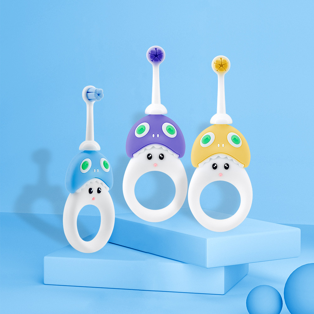 Customize Cute Round Handle Infant Oral Care Tooth Brush