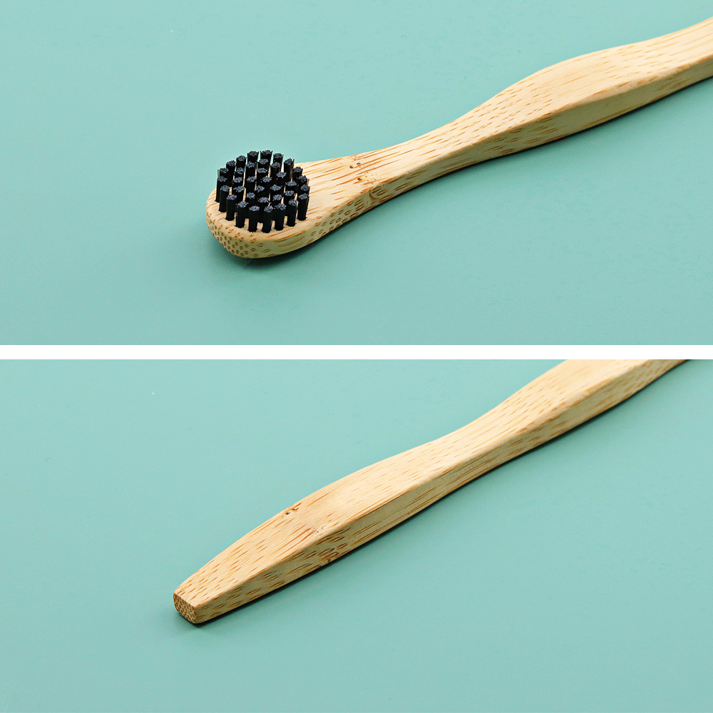 Wholesale Customized Bamboo Toothbrush with Round Head Tongue Brush