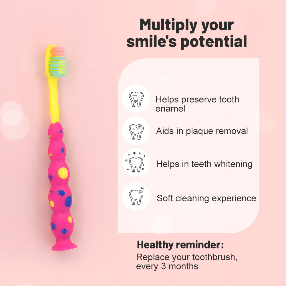 Wholesale Kids Toothbrush Soft Bristles Bubble Design with Suction