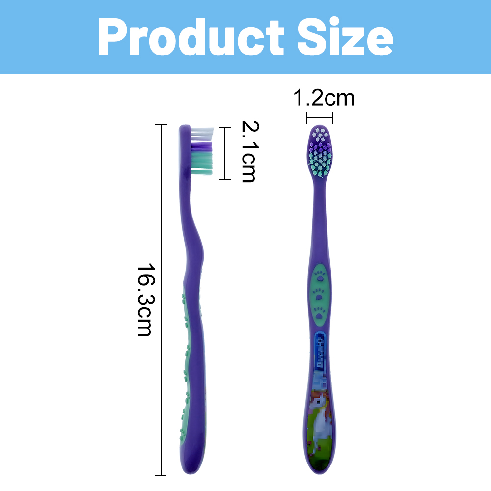 Anti-Slip Paw Print Handle Children Toothbrush Bulk Wholesale Custom Logo