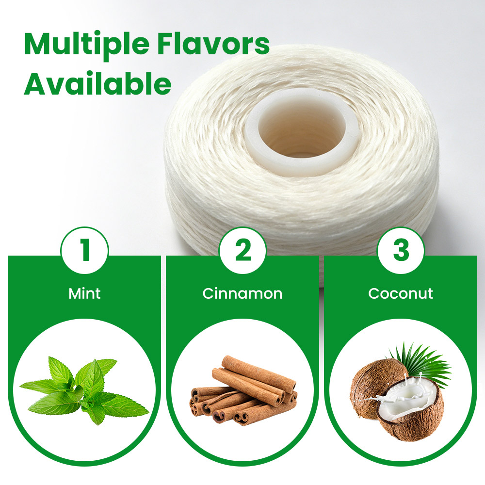 Bulk Waxed Dental Floss With Mint Flavor Manufacturer