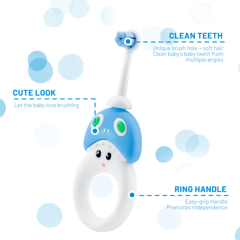 Customize Cute Round Handle Infant Oral Care Tooth Brush