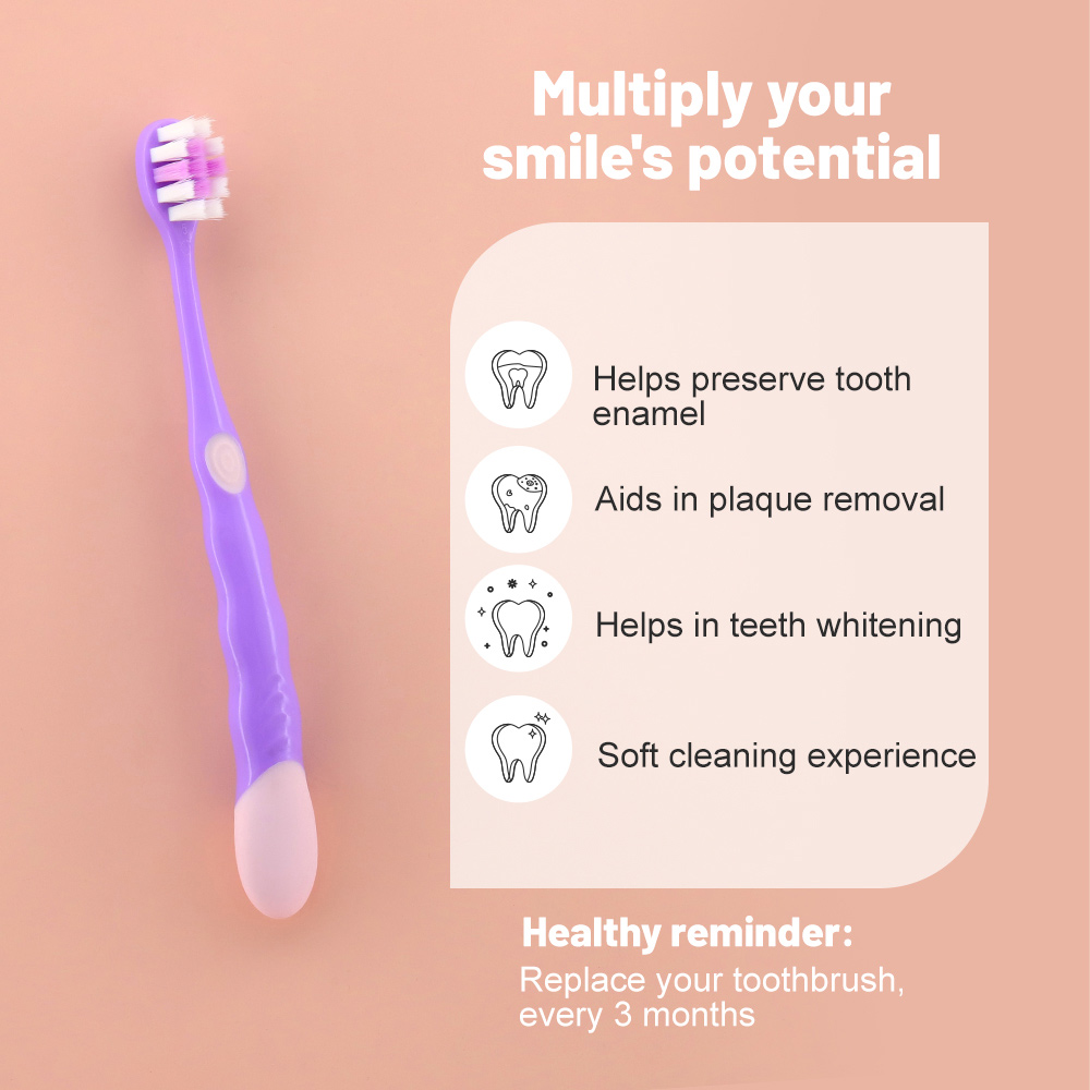 Wholesale Kids Manual Toothbrush with Ergonomic Wave Grip