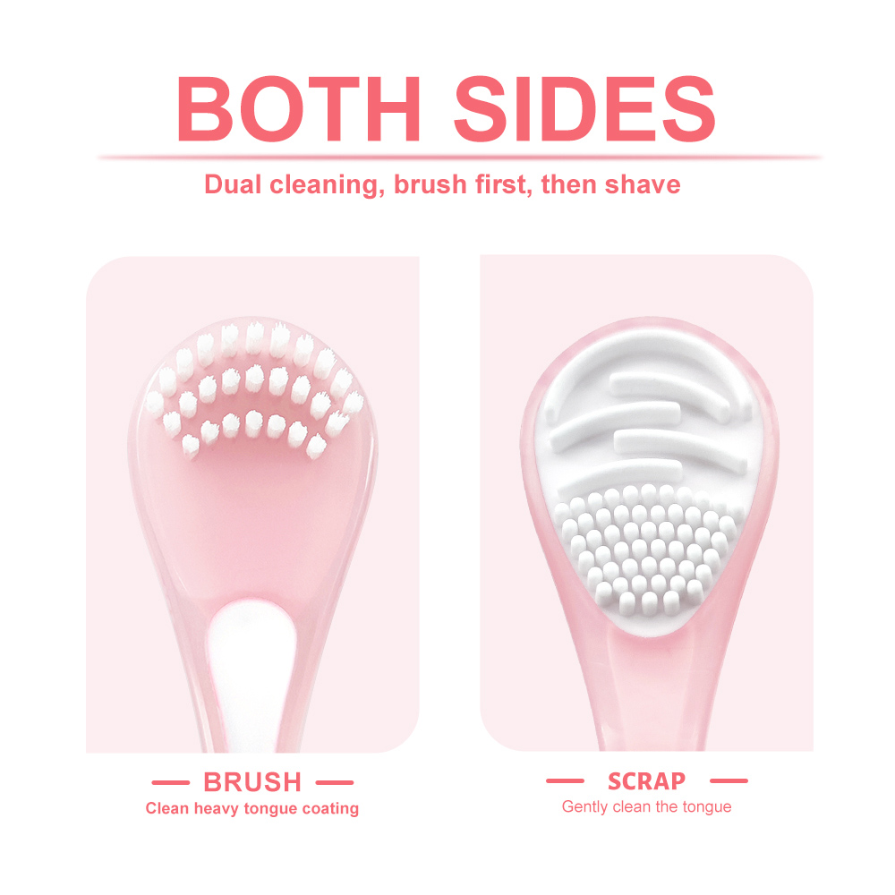 OEM Custom Dual-Function Tongue Cleaner