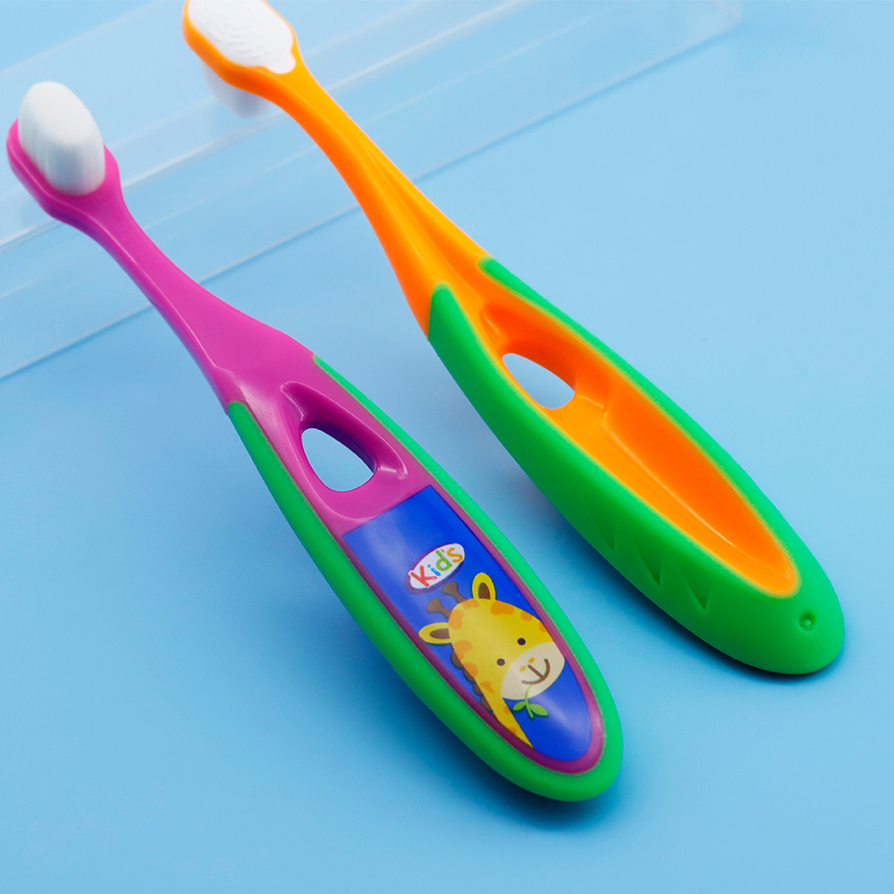 Wholesale Kids Ultra Soft Micro Nano Bristle Toothbrush with Tongue Cleaner