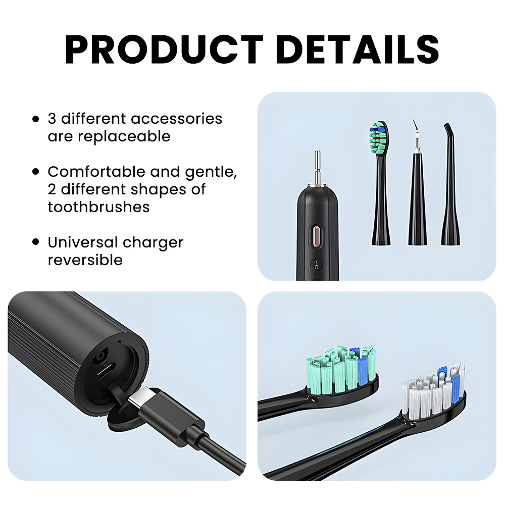 OEM 3-in-1 Multifunctional Sonic Electric Toothbrush with Water Flosser