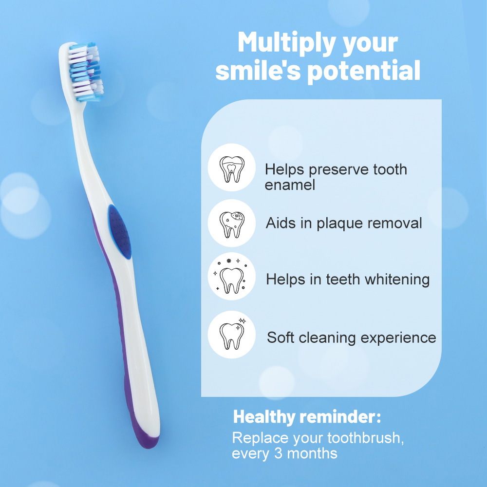 Wholesale Customized Mouthguard Medium Bristles Toothbrush For Adults