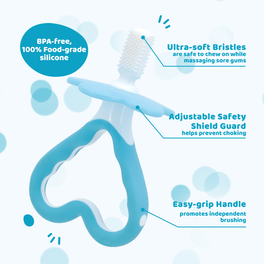 Wholesale BPA-Free Food-Grade Silicone Training Infant Teething Brush