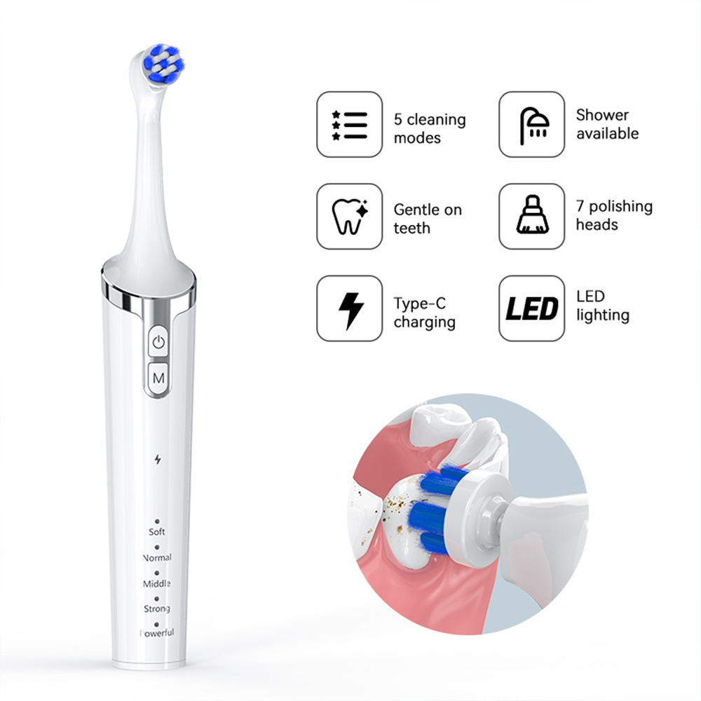 Portable Rechargeable Multifunctional Tooth Polisher Teeth Whitening Machine with Electric Toothbrush