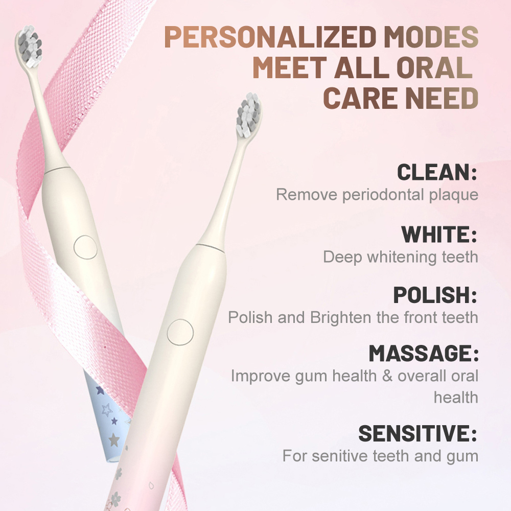 OEM Customized Household Rechargeable Sonic Electric Toothbrush