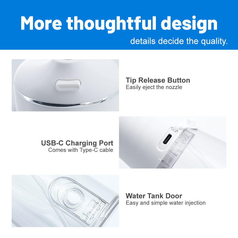 Portable Detachable Tank Dental Water Flosser for Private Label Branding