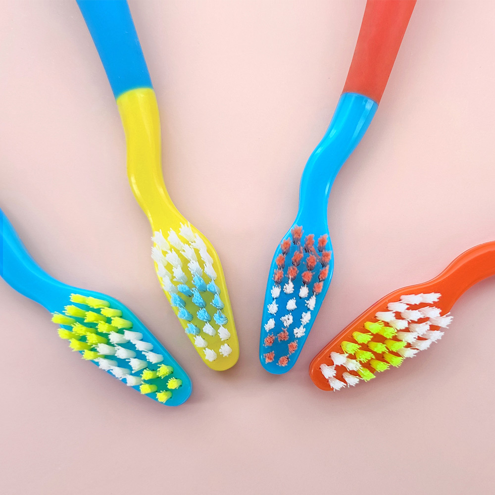 Bulk Customize Kids Toothbrush with Tongue Scraper & Suction Cup Base