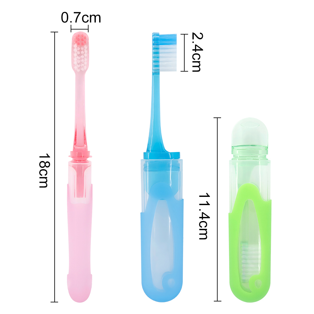 Wholesale Portable Folding Travel Toothbrush with Detachable Case Handle